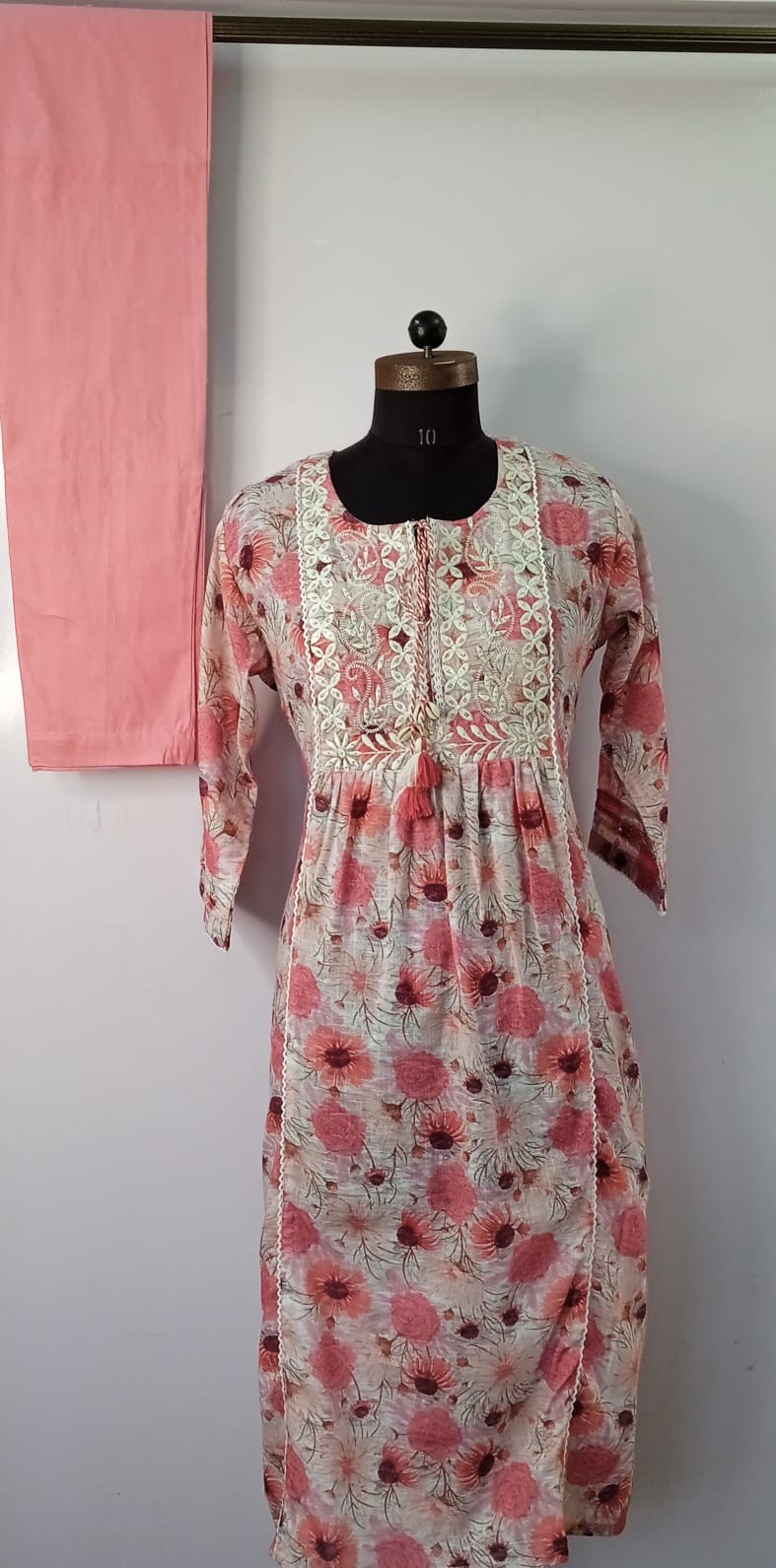 Linen Cotton Kurti Set