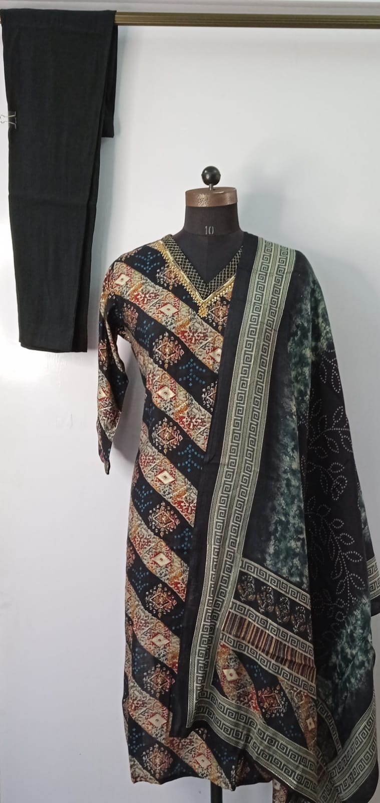 Modal Silk Kurti Set