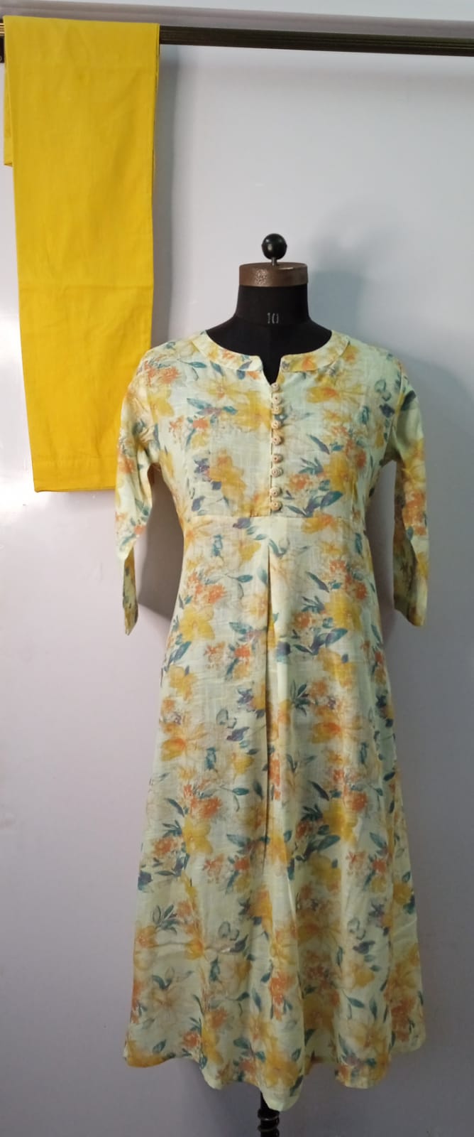 Linen Cotton Kurti Set