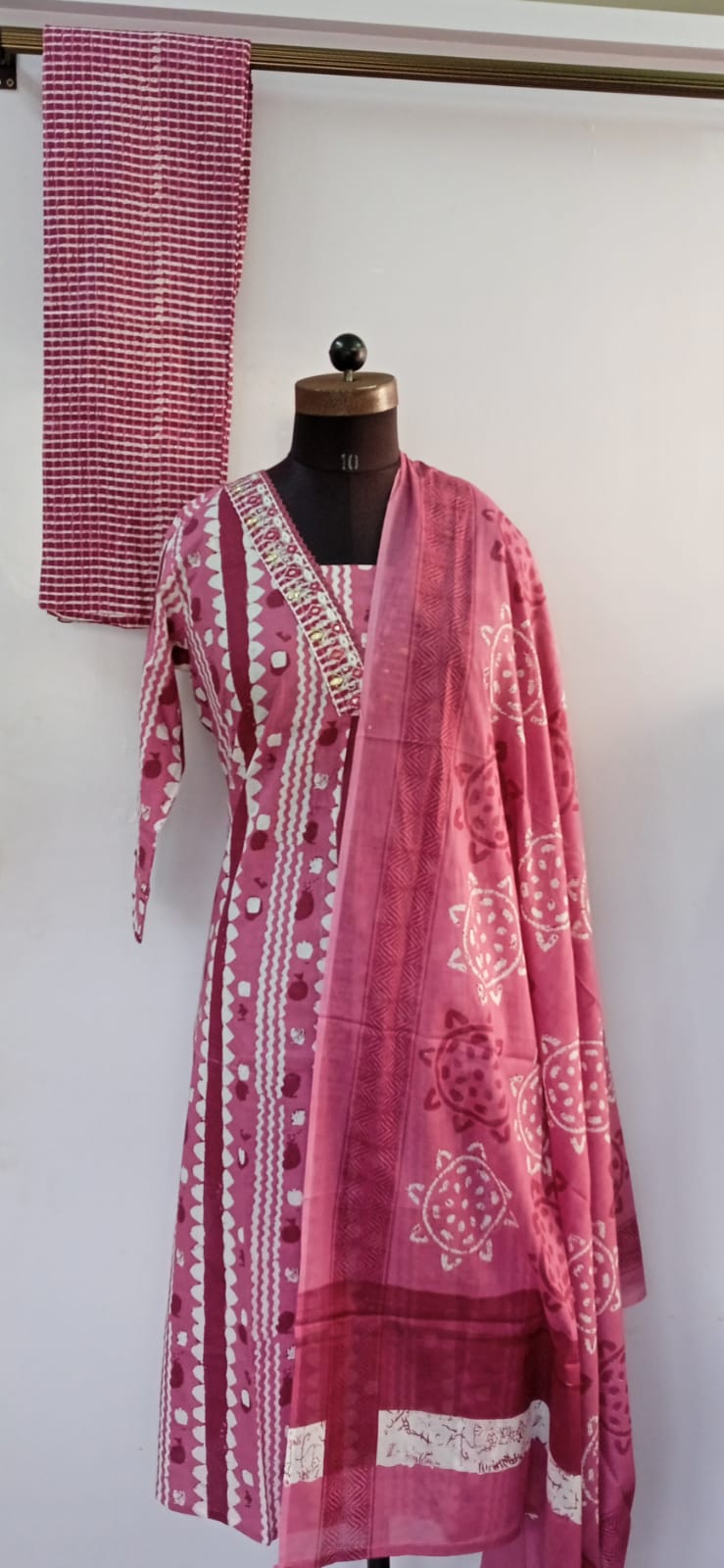 Cotton Kurti Full Set With Dupatta