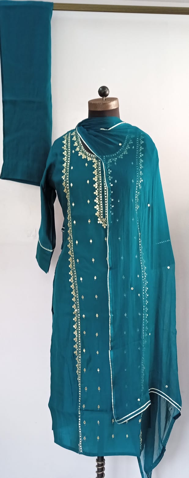 Modal Silk Kurti Set With Fancy Dupatta