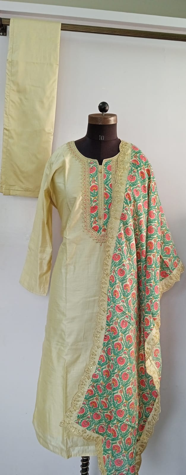 Modal Silk Kurti Set With Fancy Dupatta