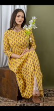 Load image into Gallery viewer, Yellow Summer Cotton 3/4 Frock
