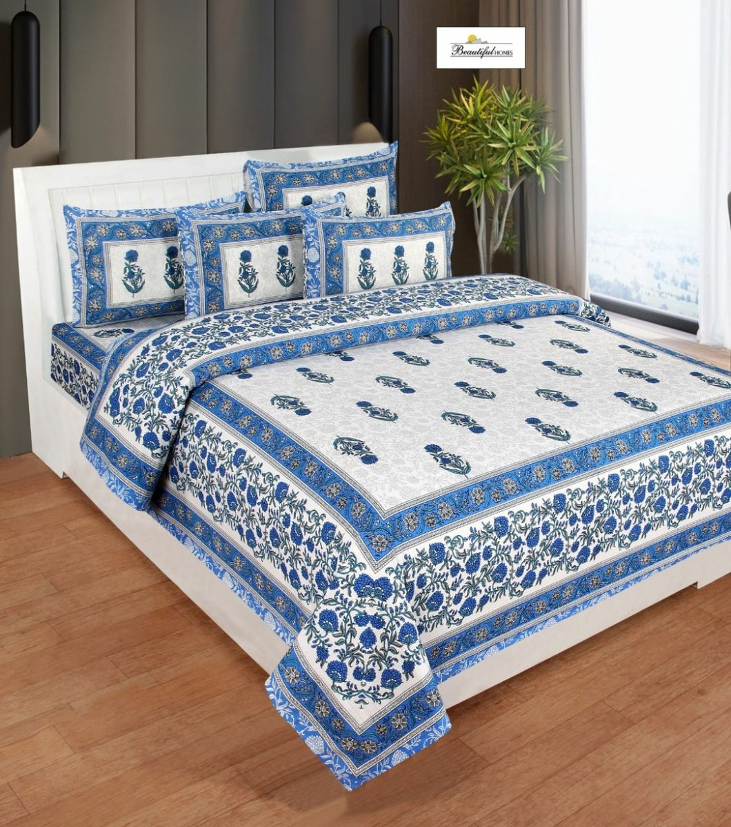 Jaipuri printed Cotton Bedsheet