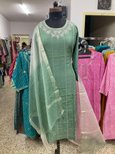 Load image into Gallery viewer, Designer Green Party Wear Tunic with Zardozi Work
