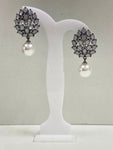 Zircon Earrings with Pearl