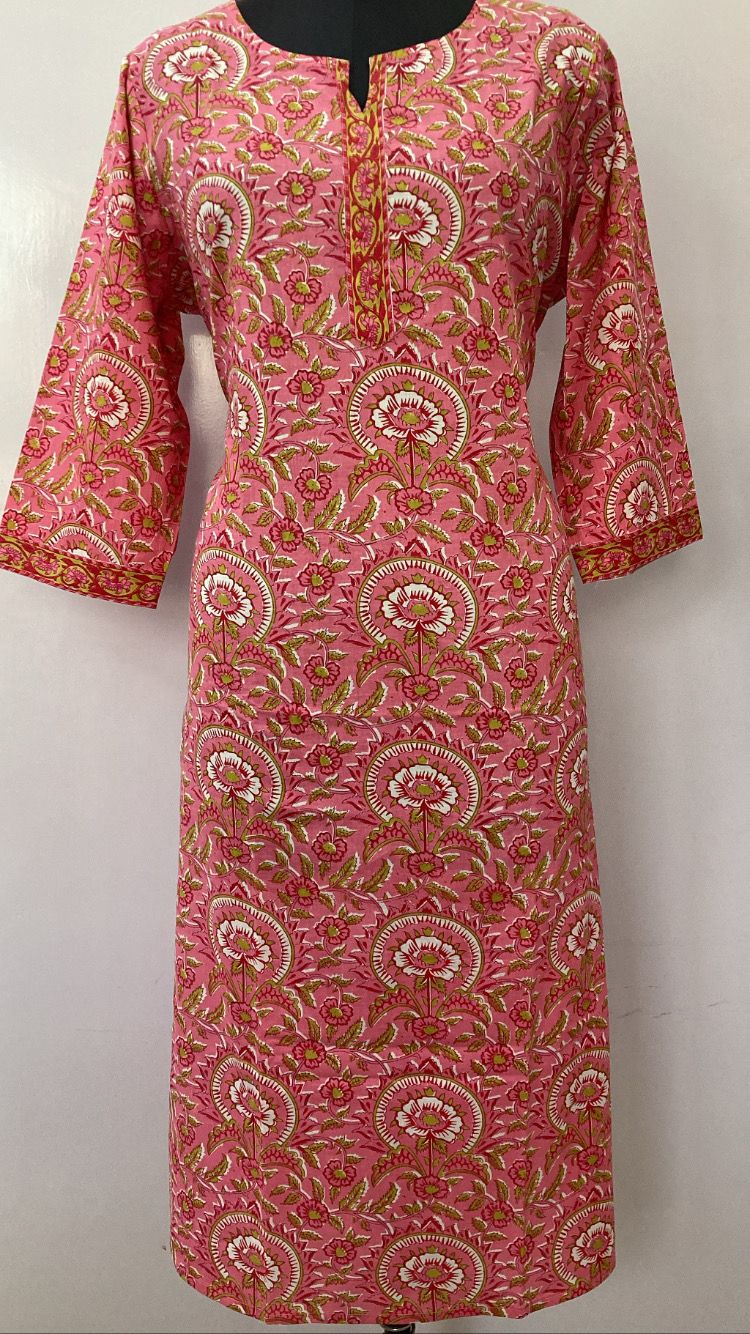 Premium Hand Block Cotton Kurti