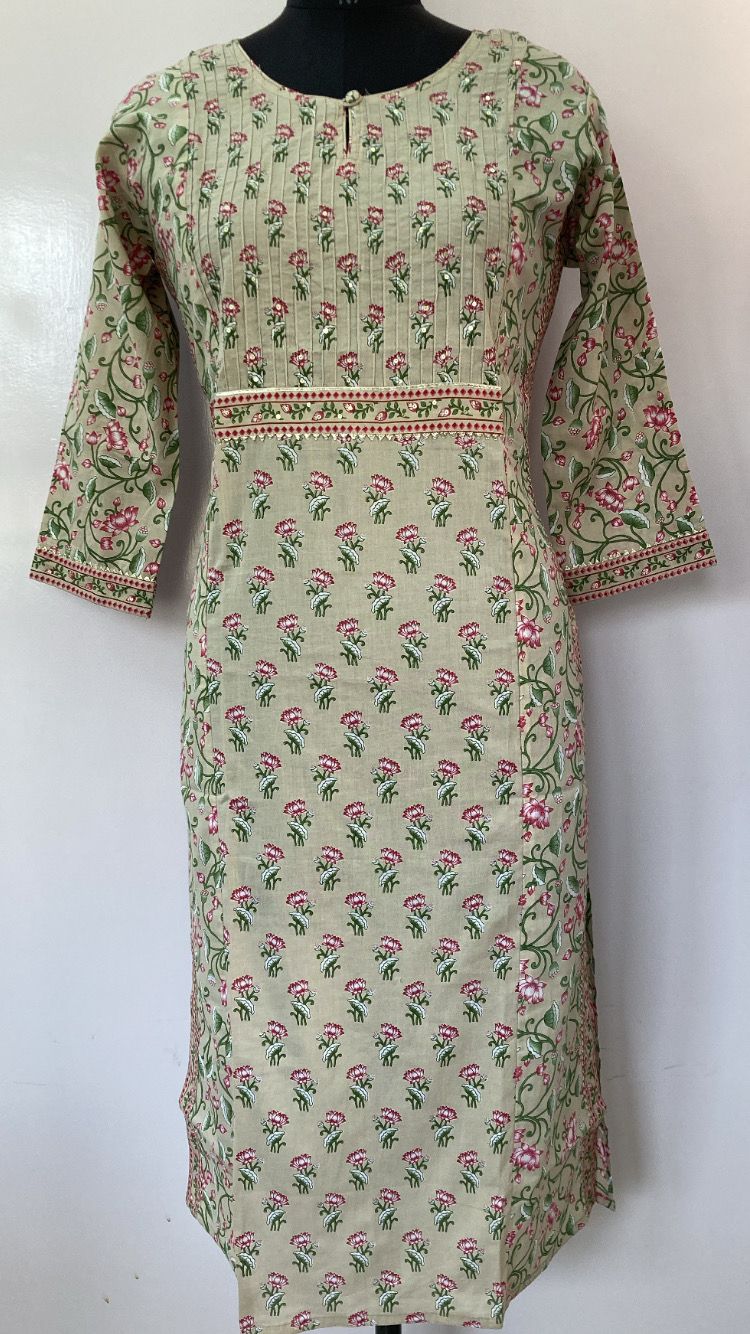 Floral Printed Cotton Kurti