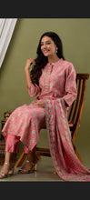 Load image into Gallery viewer, Trendy Pink Muslin Full Set with Gota Pati Work
