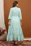 Blue Maxi Indo-Western Dress