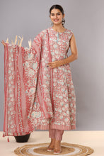 Load image into Gallery viewer, Multi Color Cotton Printed Anarkali With Pant And Dupatta
