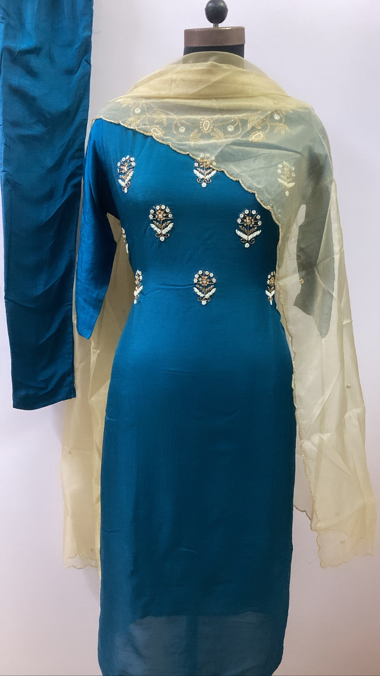 Royal Blue Dola Silk Full Set