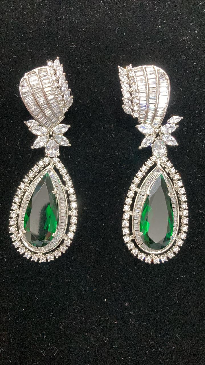 Emerald Zircon Earrings