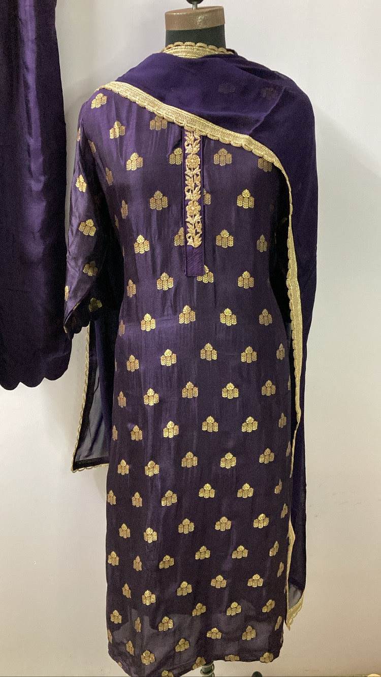 Purple Dola Silk Full Set